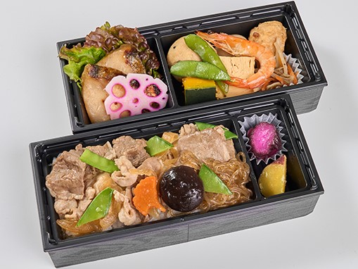 さわらの西京焼きと牛すき煮の御弁当