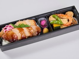 鶏照り焼きと鶏もも西京焼きの御弁当