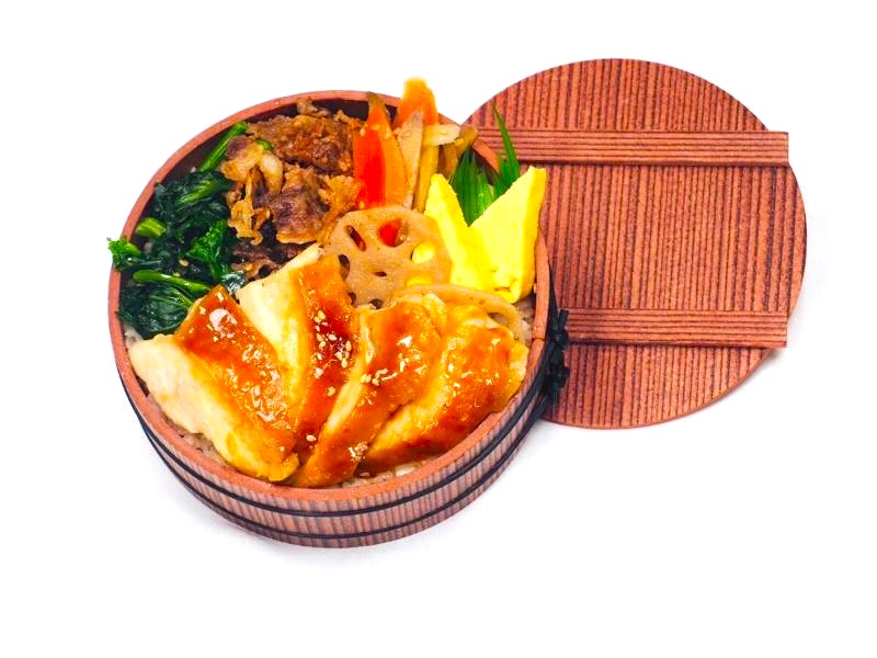 地鶏の照り焼きと釜めし