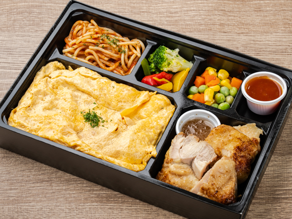 オムライスとチキングリル弁当