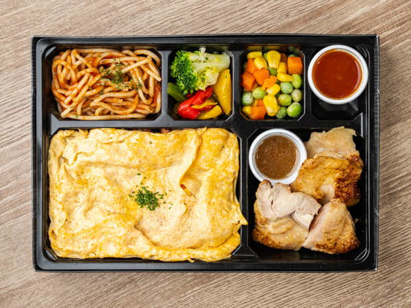 オムライスとチキングリル弁当