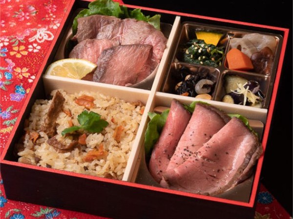 和牛ヒレ肉とローストビーフの炊き込み御膳