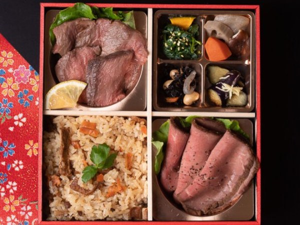 和牛ヒレ肉とローストビーフの炊き込み御膳