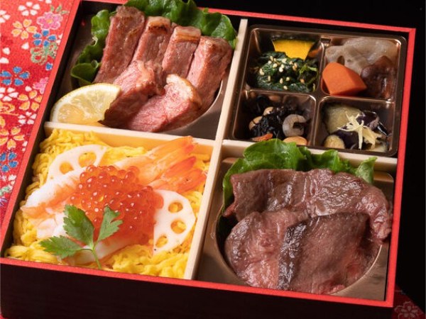 特選サーロインステーキと国産牛ヒレステーキのちらし御膳