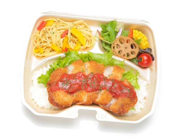 特製トマトソース ポークカツレツ＆天然エビフライ・季節の8種サラダ