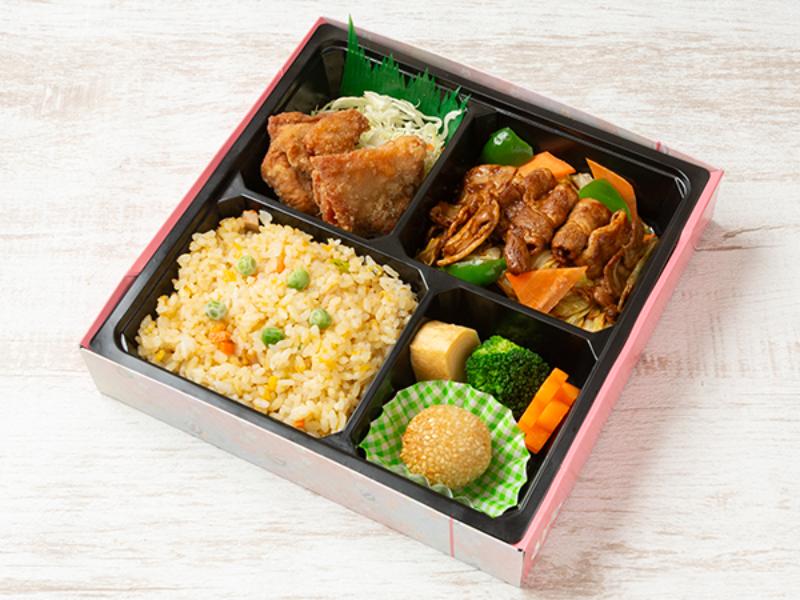 回鍋肉＆友部名物唐揚げの豪華弁当