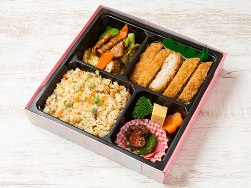 とんかつ＆旬の野菜炒め豪華弁当