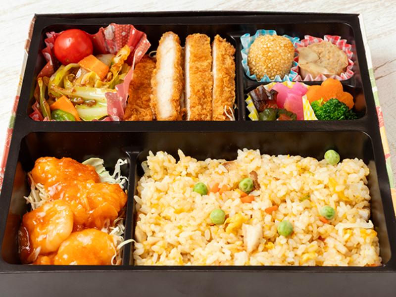 とんかつ＆エビチリ＆炒飯　極上御膳