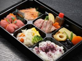 サーロインステーキと肉寿司御膳
