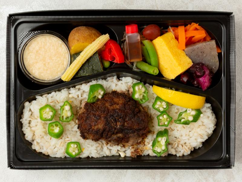 名物！！トロロで食べる１００％牛タンバーグ弁当
