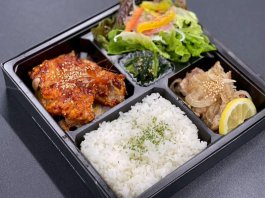 豚塩焼肉＆生ハムサラダ＆ヤンニョムチキン