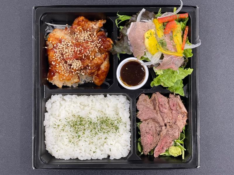 牛ヒレステーキ＆生ハムサラダ＆ヤンニョムチキン