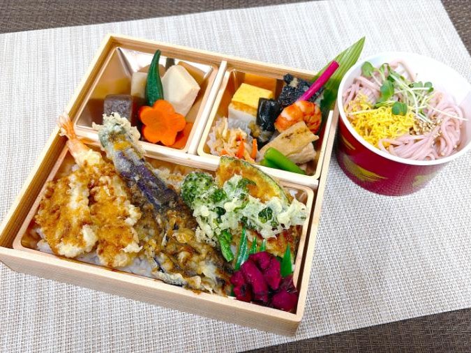 【3月～4月期間限定】春の天重御膳～ちょい桜そば～