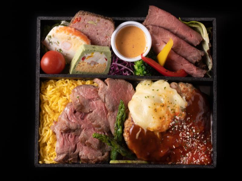 道産和牛ヒレステーキと特選牛ハンバーグ弁当