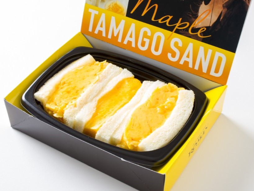 【500mlペット茶付き】メープル玉子サンド(3ピース)