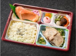 十勝ブランドポークの旨塩焼きと熟成麹漬け銀鮭の贅沢御膳