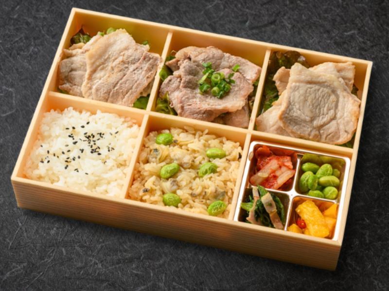 【豚肉３種食べ比べ】深川めし弁当（豚ロース・バラ・肩ロース）