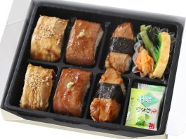 お肉の創作寿司「三種の饗宴」