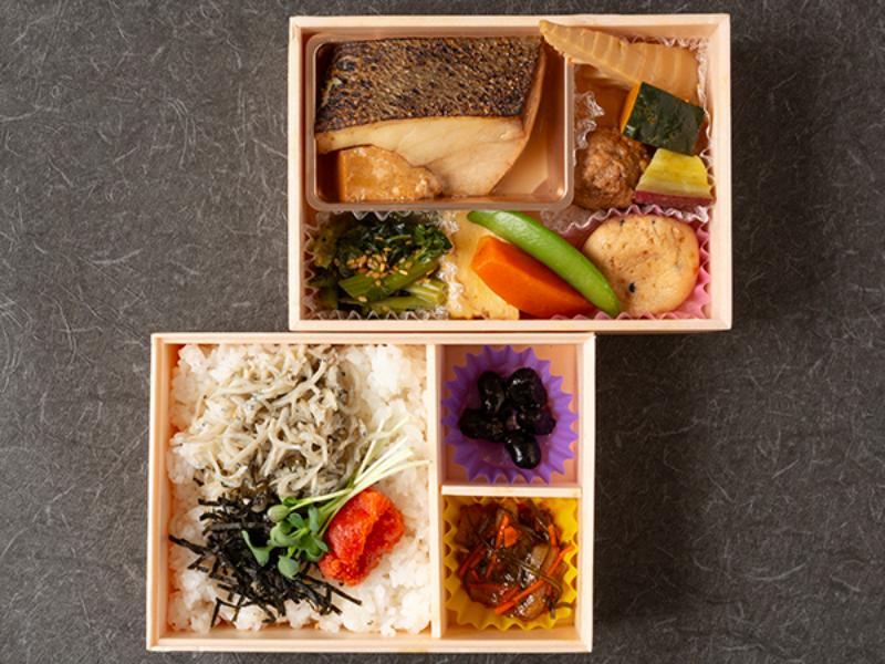 旬魚幽庵焼き魚二段御膳　ちりめん山椒＆明太子ご飯