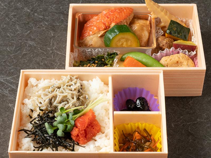 金目鯛煮つけ二段御膳　ちりめん山椒＆明太子ご飯