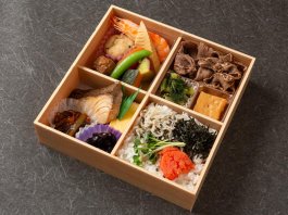 松花堂牛すき焼き・旬魚幽庵焼き　ちりめん山椒＆明太子ご飯