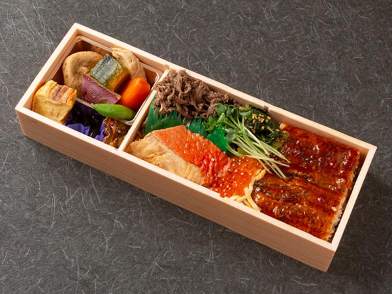 特上うなぎ・金目鯛幽庵焼き・牛すき焼きイクラ膳