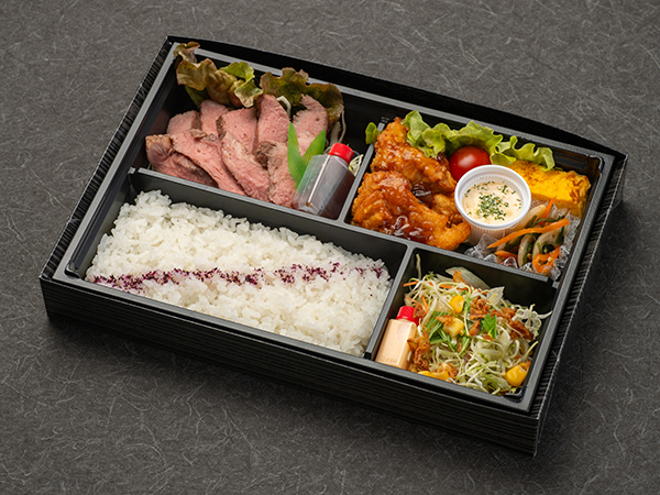 炭火焼ステーキ＆自家製チキン南蛮弁当