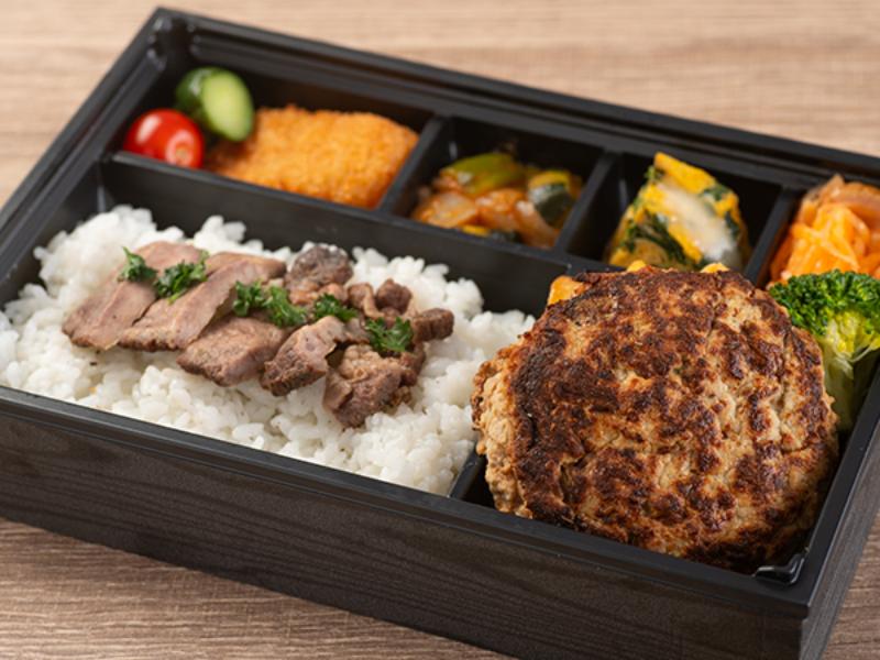 牛タンハンバーグ＆牛タンステーキ弁当