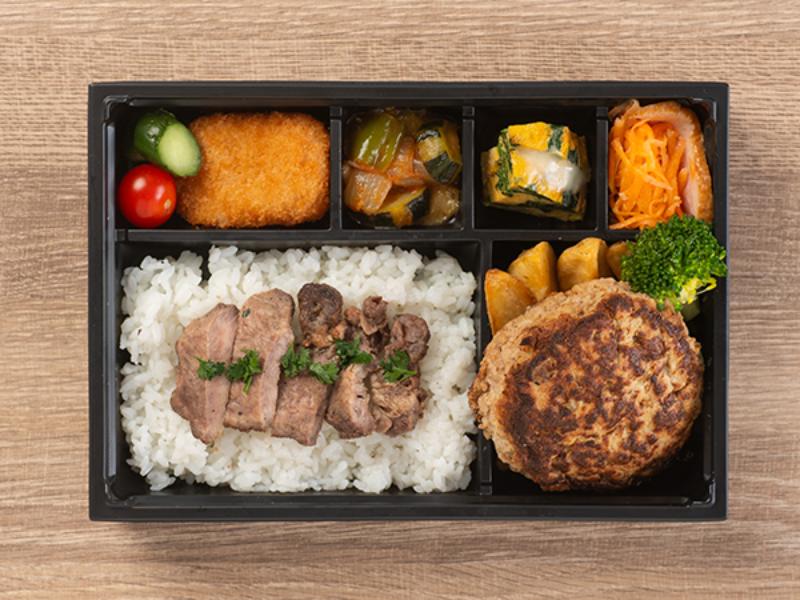 牛タンハンバーグ＆牛タンステーキ弁当