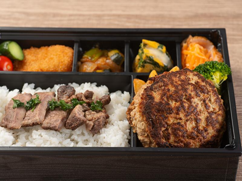 牛タンハンバーグ＆牛タンステーキ弁当