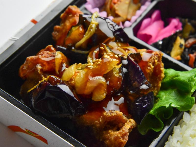 旭屋ナス甘酢弁当
