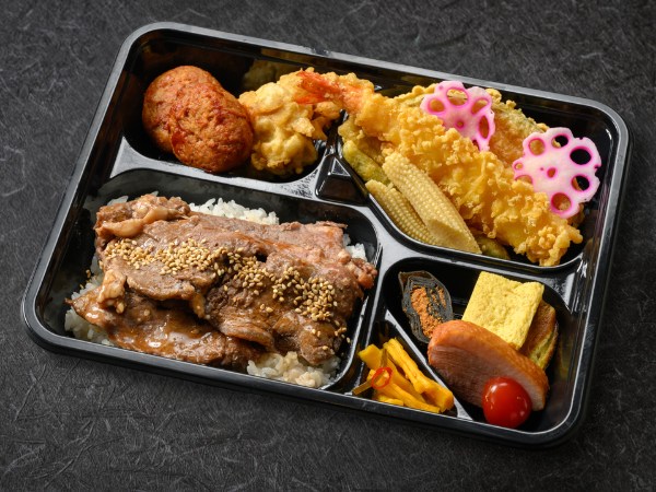 特選牛ロースステーキと大海老天の贅沢御膳