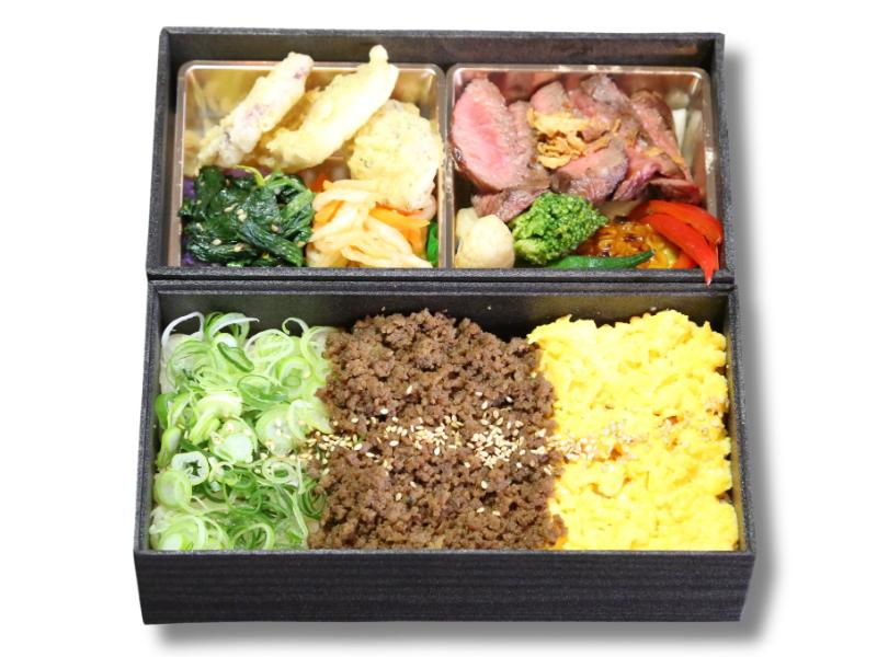 柔らかステーキ御膳2段重DX