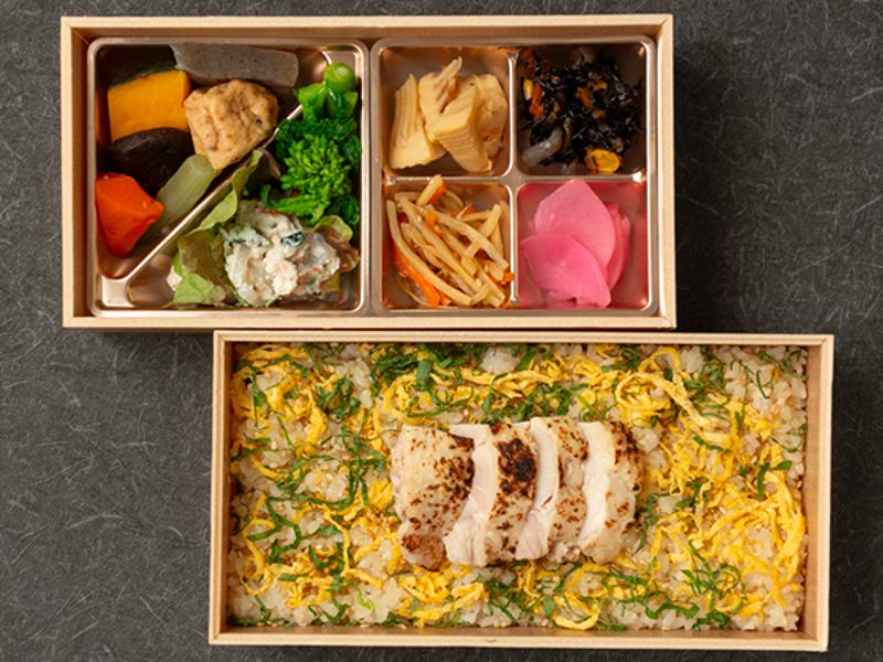 鶏肉漬け焼きの彩り和菜弁当