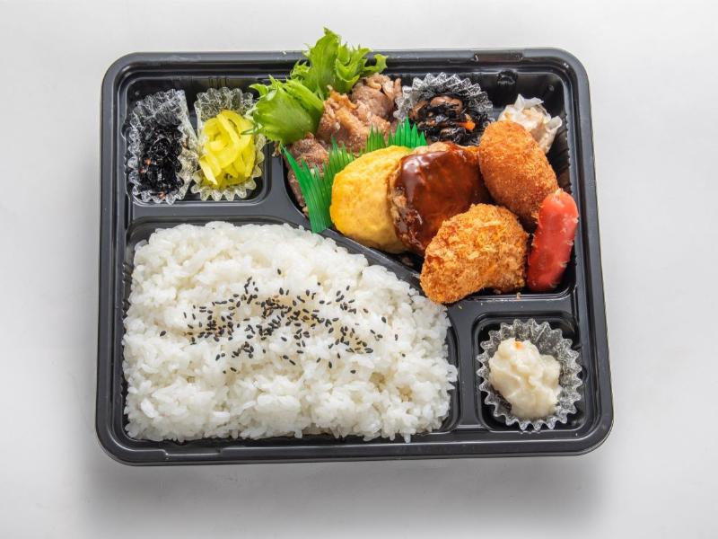 ごっつガッツ弁当　カルビ焼肉とハンバーグ