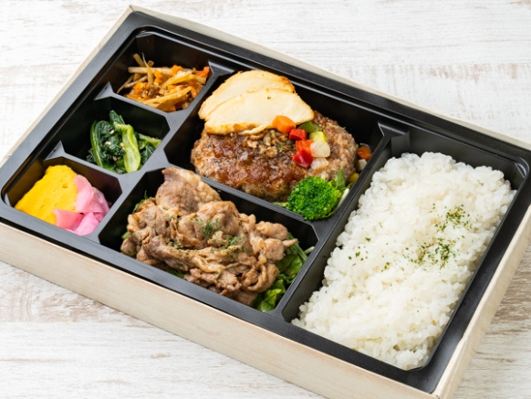 ハンバーグと焼肉御膳