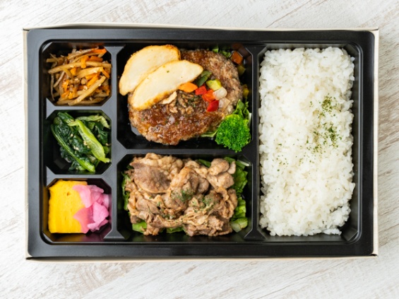 ハンバーグと焼肉御膳