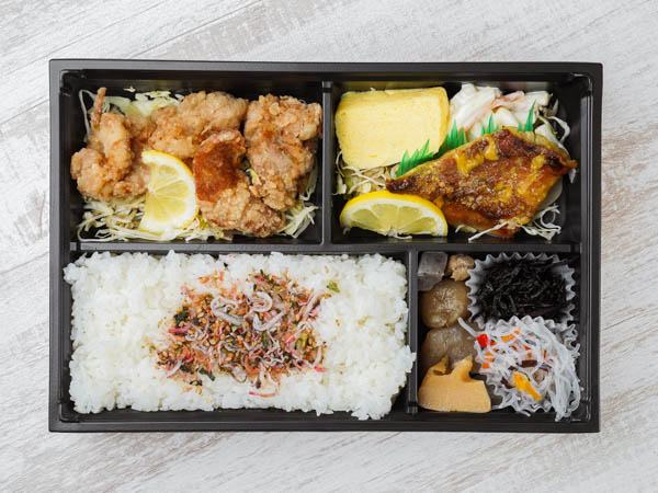 赤魚の西京焼きと塩唐揚げ御膳