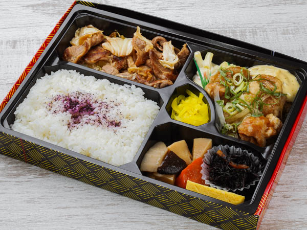 豚の生姜焼きとチキン南蛮ダブル弁当