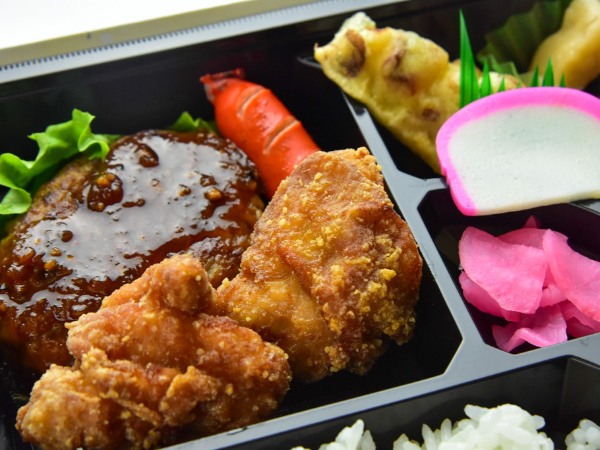 モダン弁当・ハンバーグ＆ざんぎ