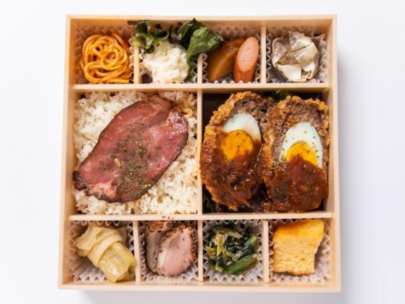 自家製ローストビーフ＆スコッチエッグ弁当