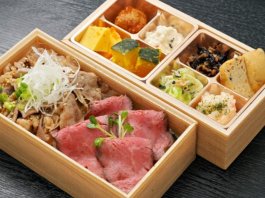 岡村牛炙り焼きとローストビーフ重御膳