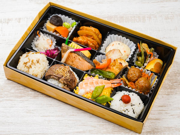 十二割和風幕の内【焼肉御飯＆海老ちらし】