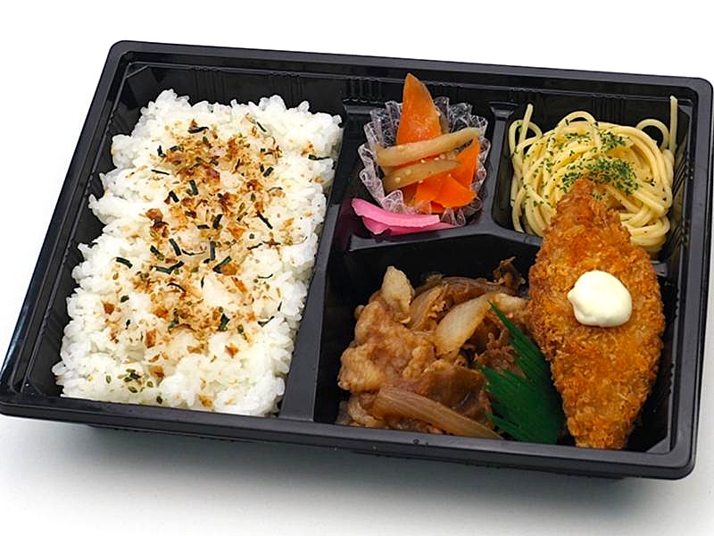 豚生姜焼き＆白身フライ弁当（10個以上から注文可）