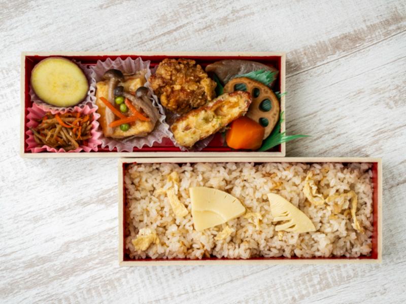 筍ご飯二段弁当