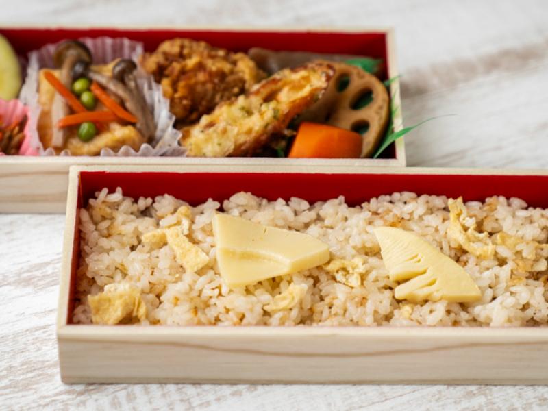 筍ご飯二段弁当
