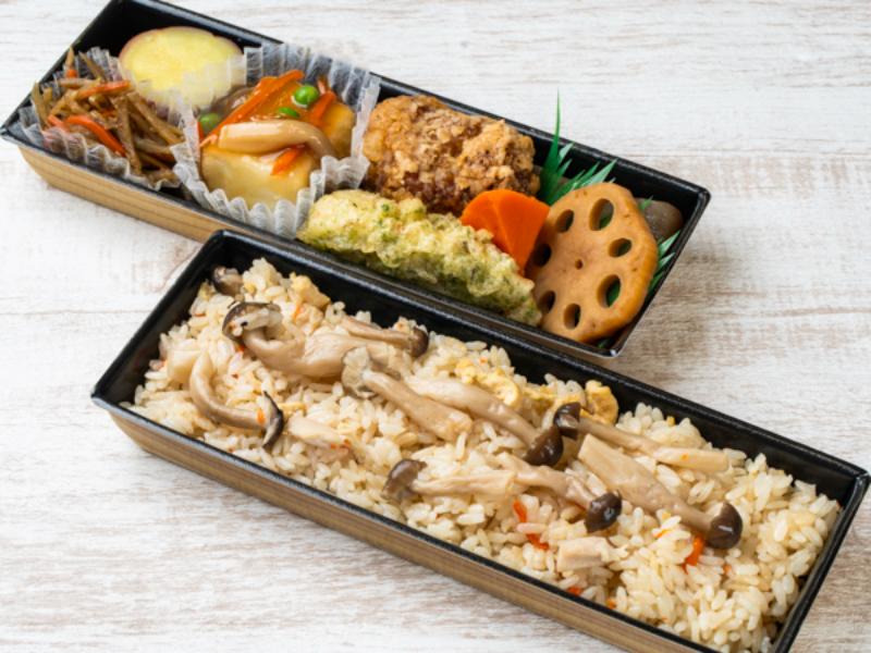 しめじご飯二段弁当