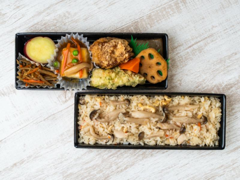 しめじご飯二段弁当