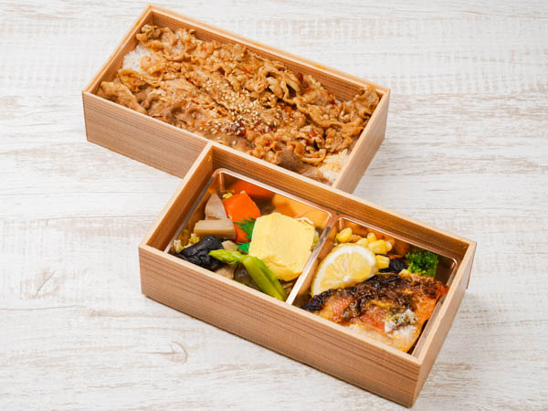 牛カルビ飯と赤魚の西京焼二段重