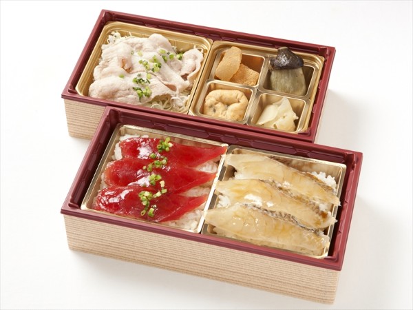 鮪と鯛の漬け紅白2段御膳